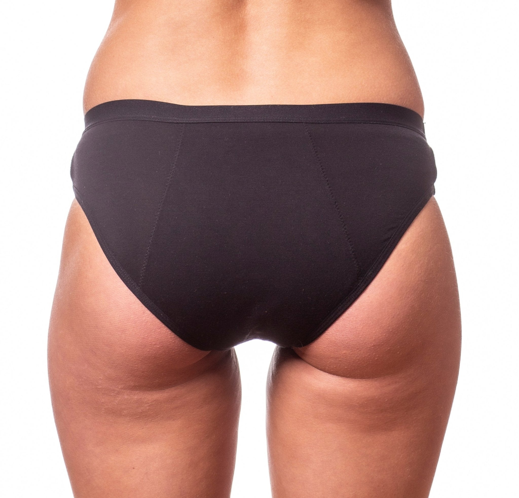 Menstruační kalhotky Bikiny Modal černé - střední menstruace - BodylokMenstruační kalhotky Bikiny Modal černé - střední menstruace